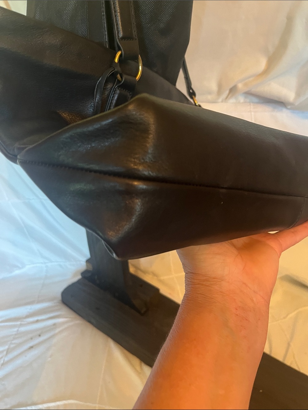 Margot Black Leather Tote - Picture 8 of 13